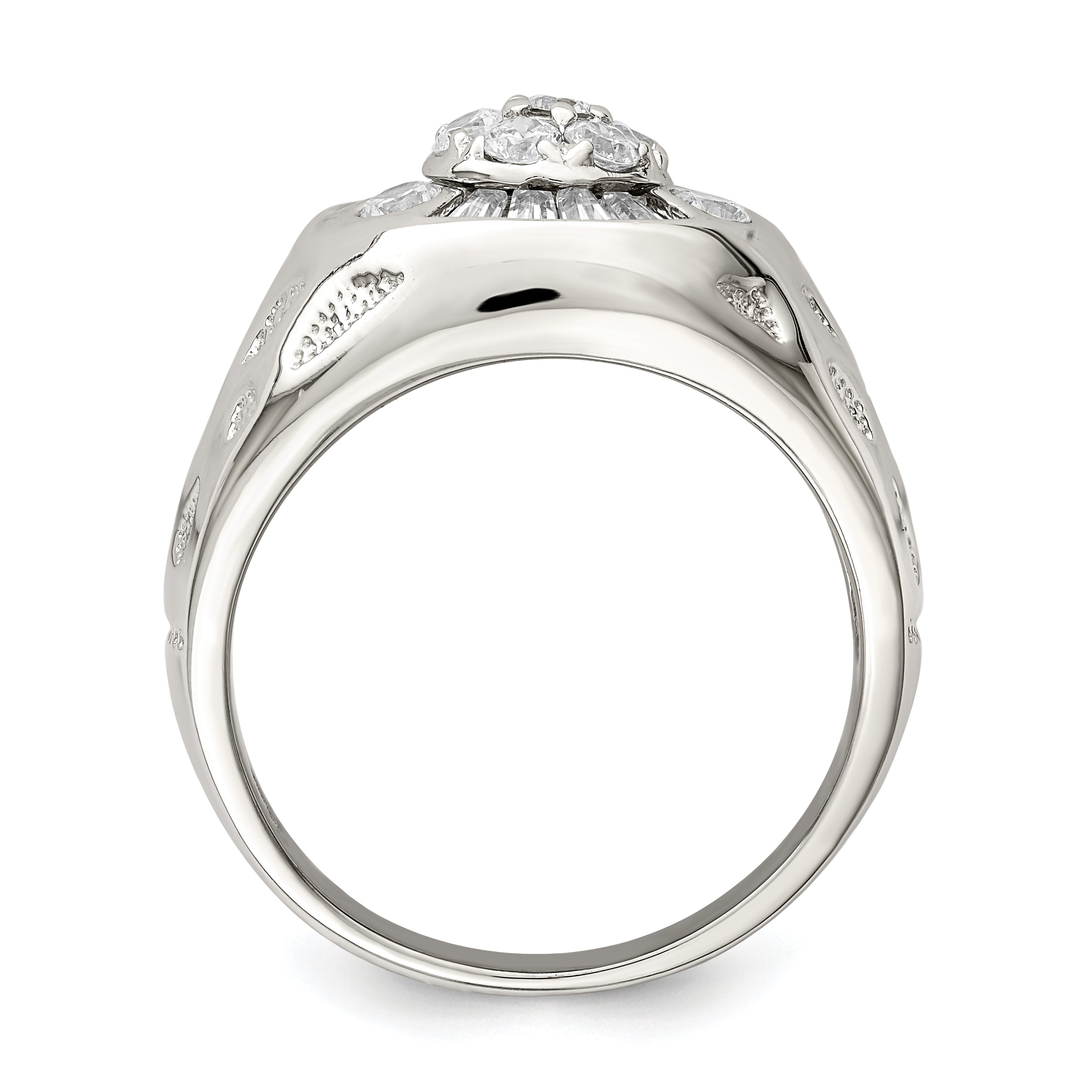 Sterling Silver Men's CZ Ring Secondary image