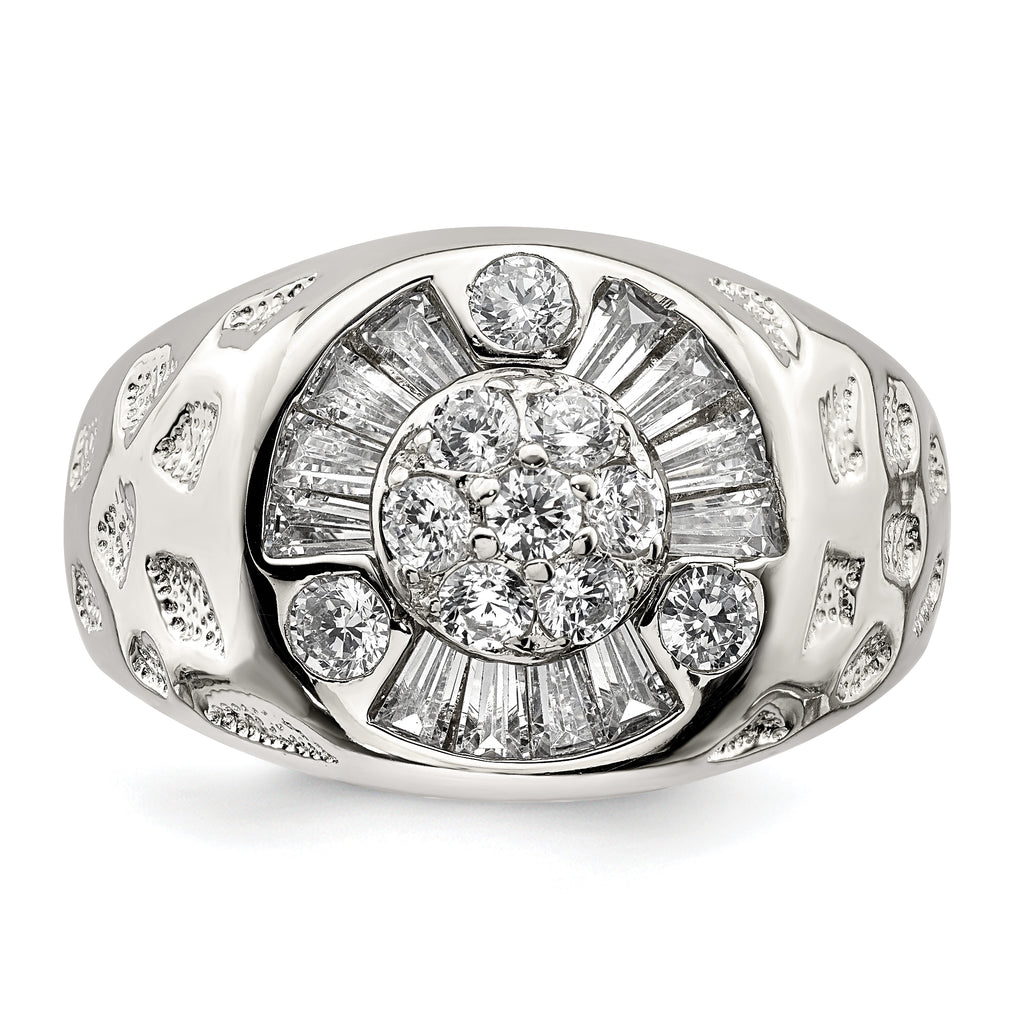 Sterling Silver Men's CZ Ring