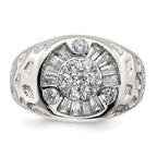 Sterling Silver Men's CZ Ring
