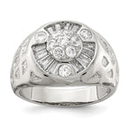 Sterling Silver Men's CZ Ring