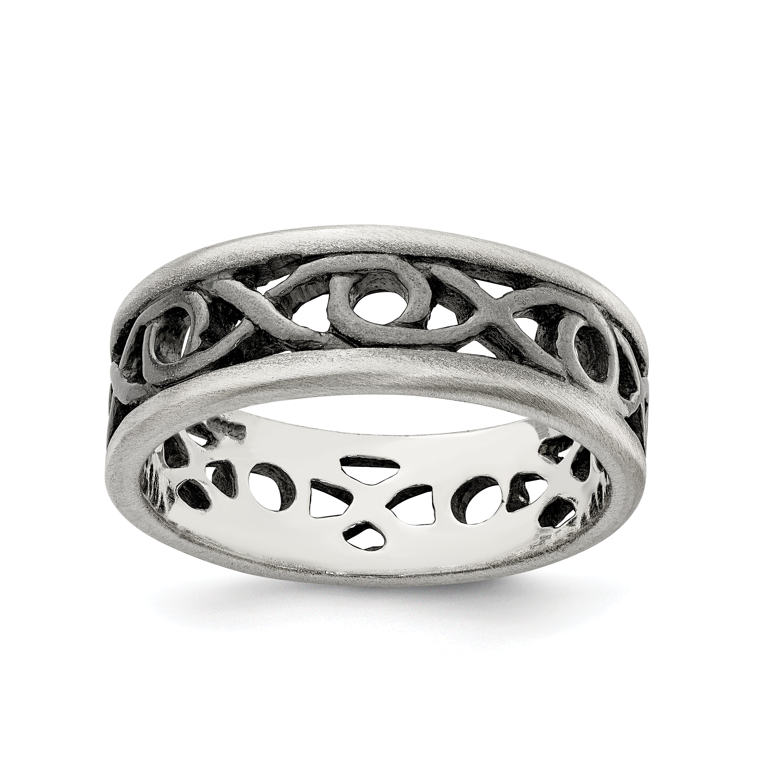 Sterling Silver X&O Design Ring Main image