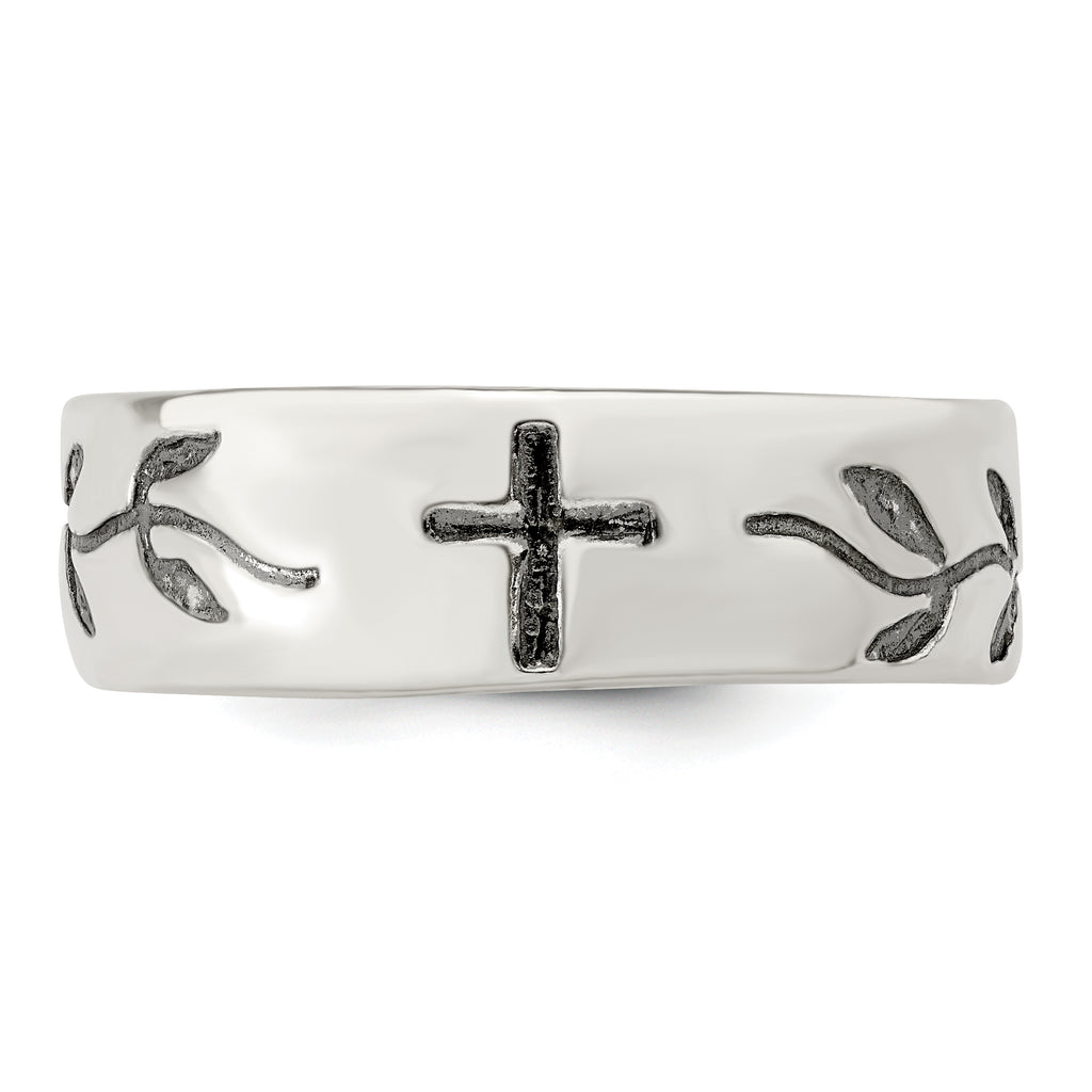 Sterling Silver Cross Design Ring