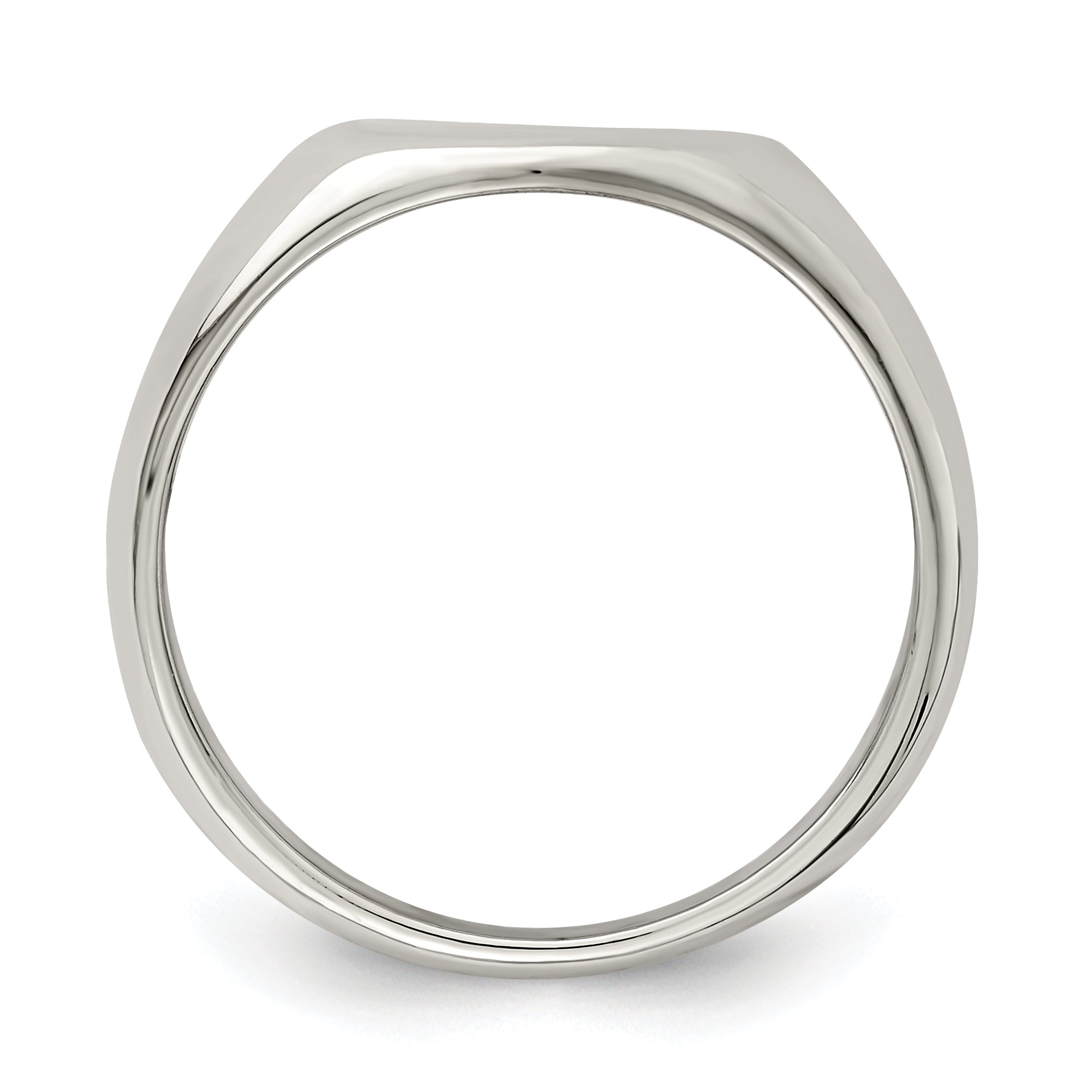Sterling Silver Heart Signet Ring Secondary image
