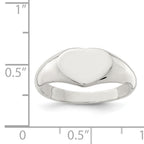 Sterling Silver Heart Signet Ring