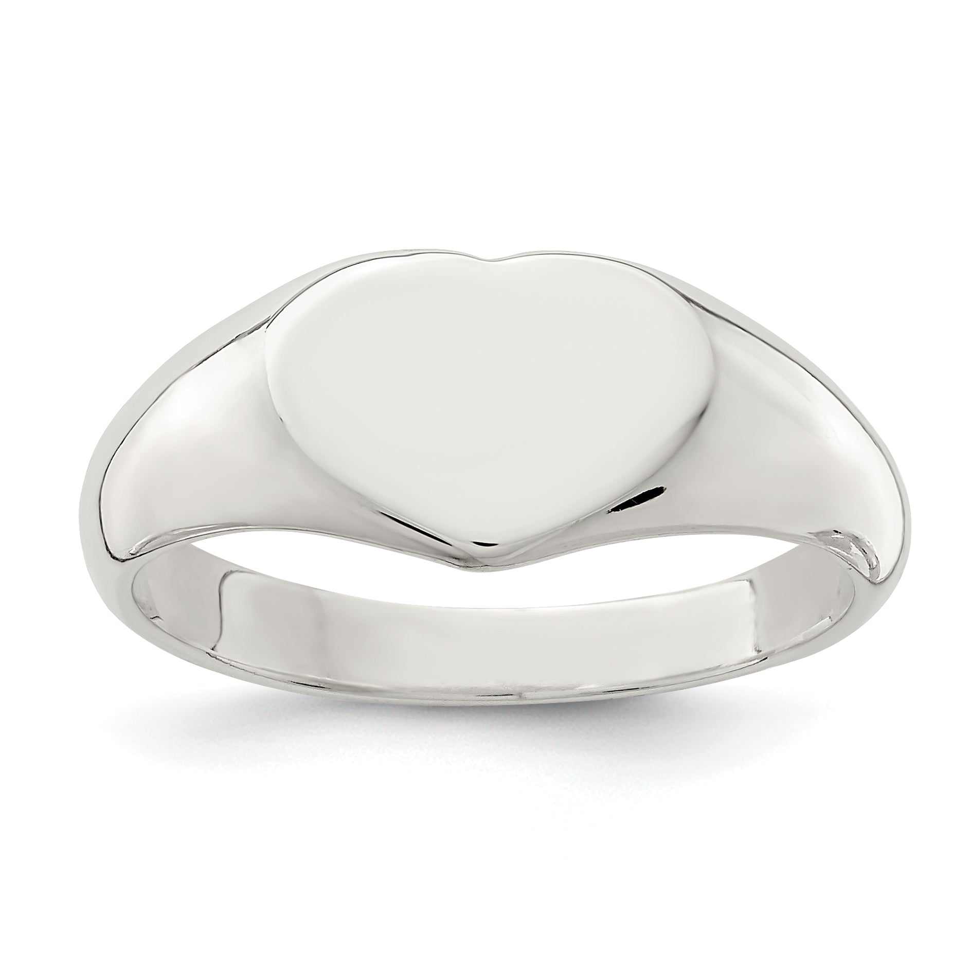Sterling Silver Heart Signet Ring Main image