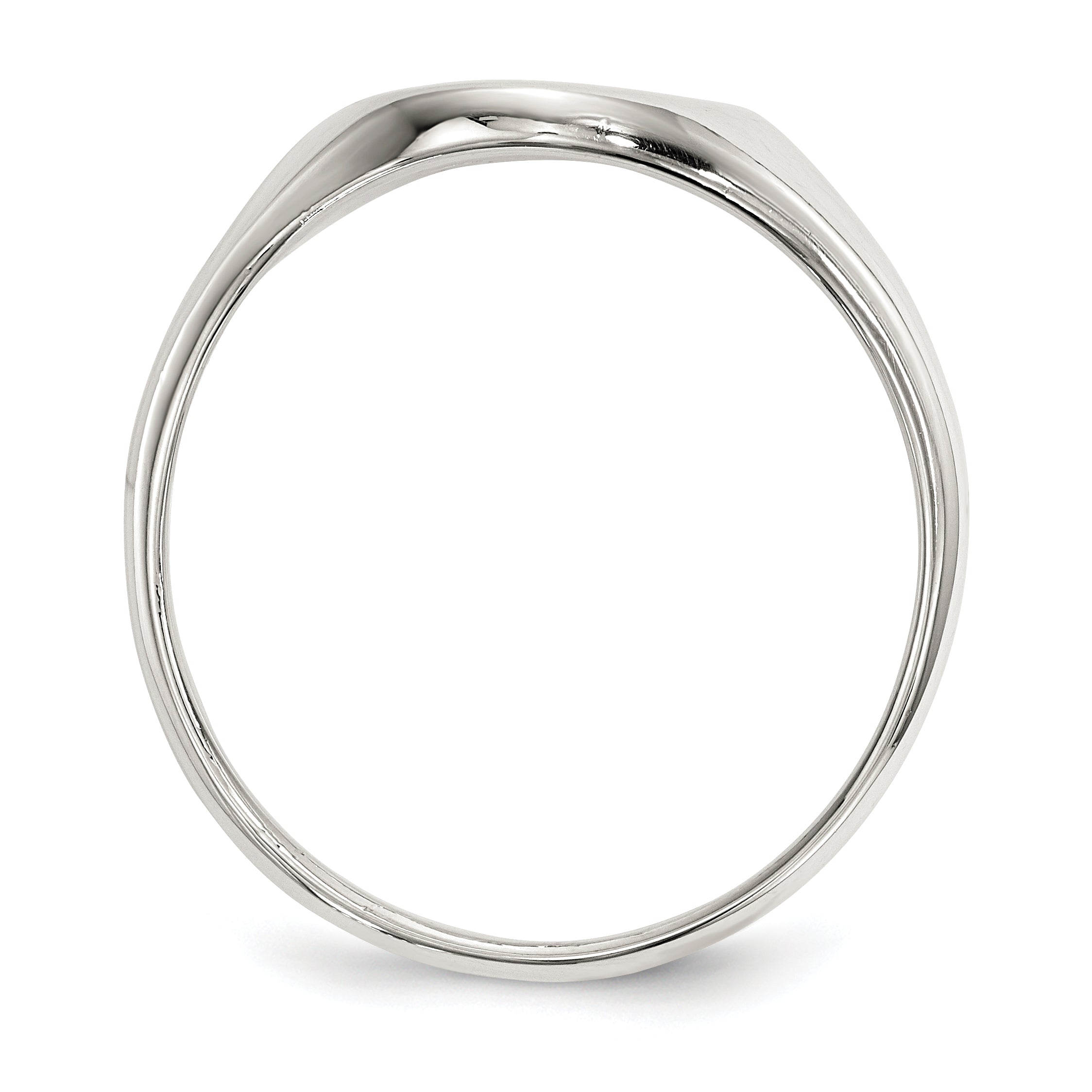 Sterling Silver 13x10mm Closed Back Signet Ring Secondary image