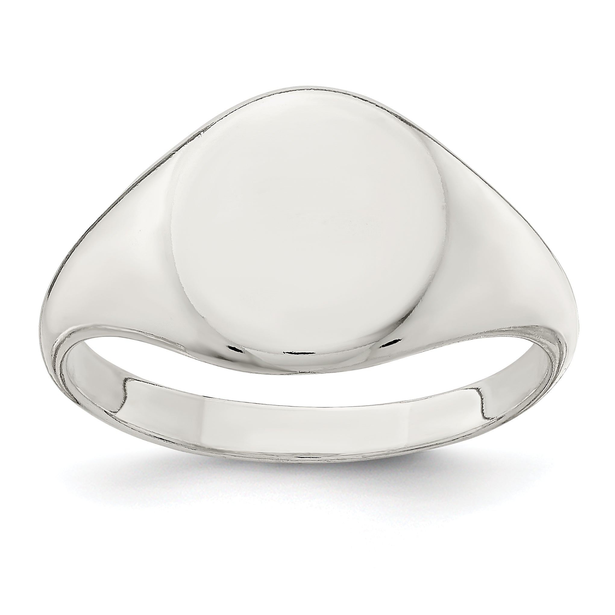 Sterling Silver 13x10mm Closed Back Signet Ring Main image