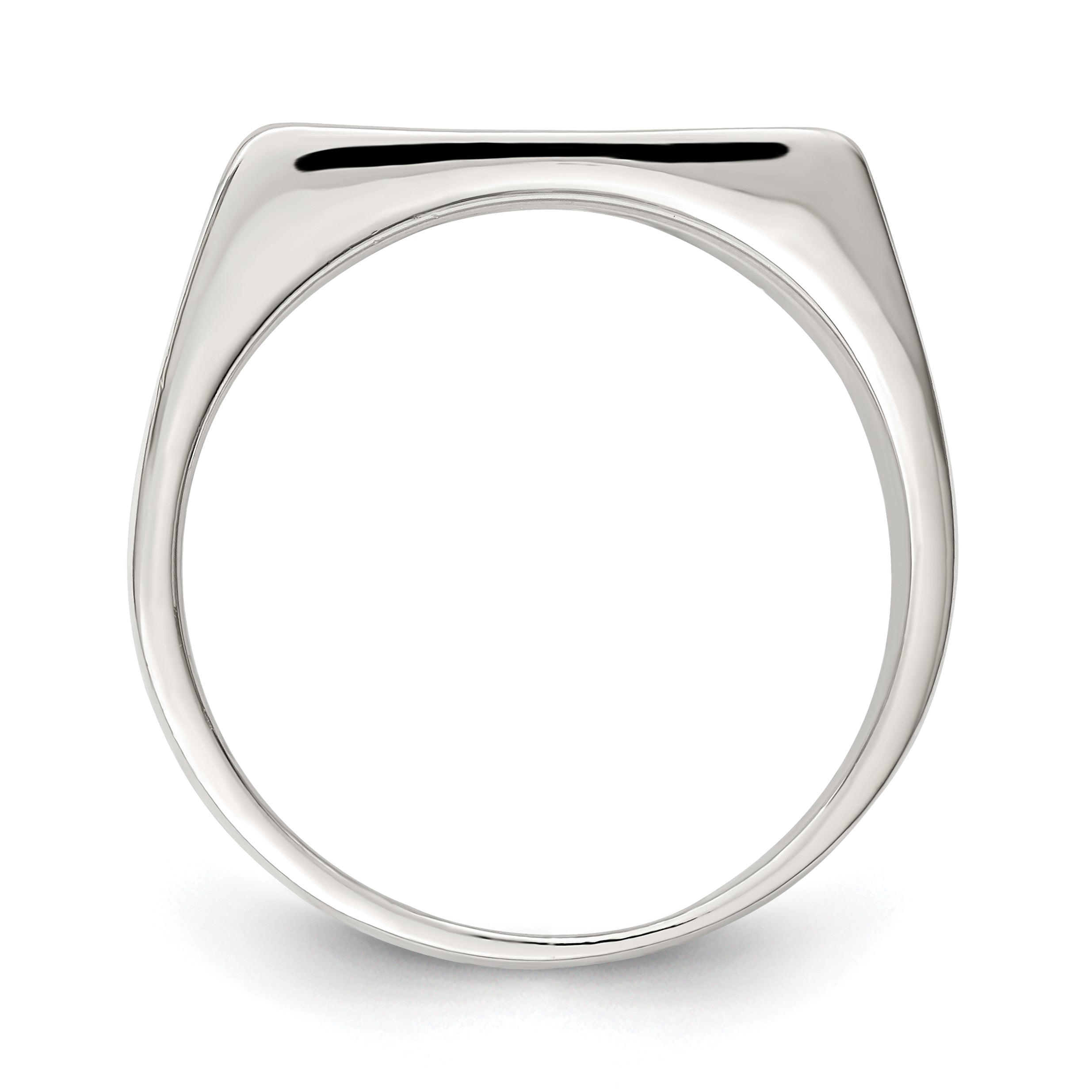 Sterling Silver 11x15mm Closed Back Signet Ring Secondary image