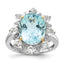 Sterling Silver & 14K Accent Sky Blue & White Topaz Ring