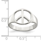 Sterling Silver Peace Sign Ring