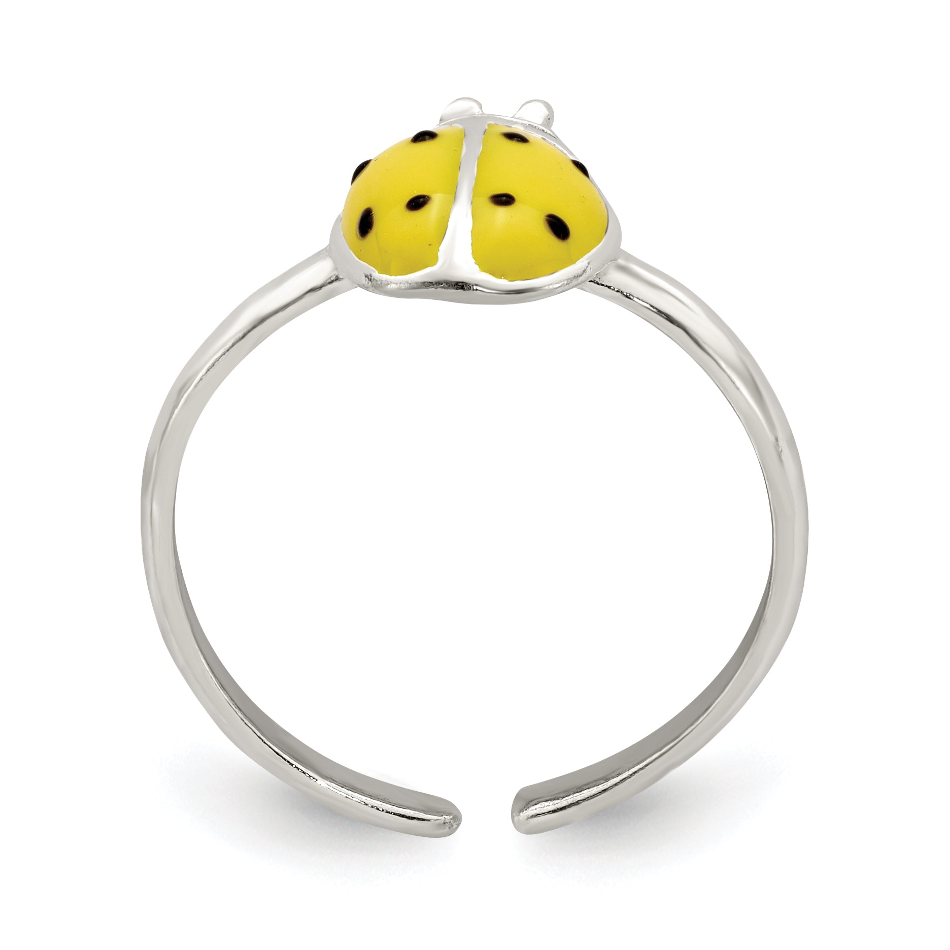Sterling Silver Enameled & Polished Lady Bug Toe Ring Secondary image