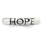Sterling Silver Antiqued & Polished Hope Ring