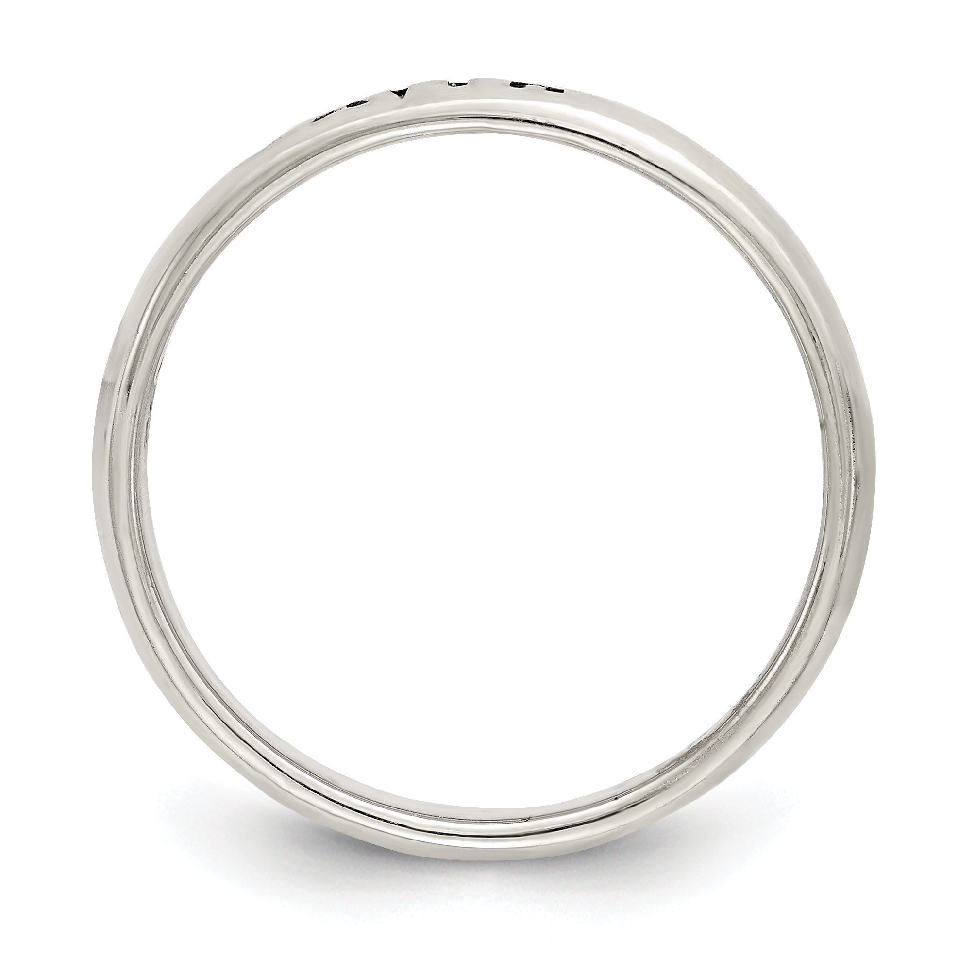 Sterling Silver Antiqued and Polished Faith Ring Main image