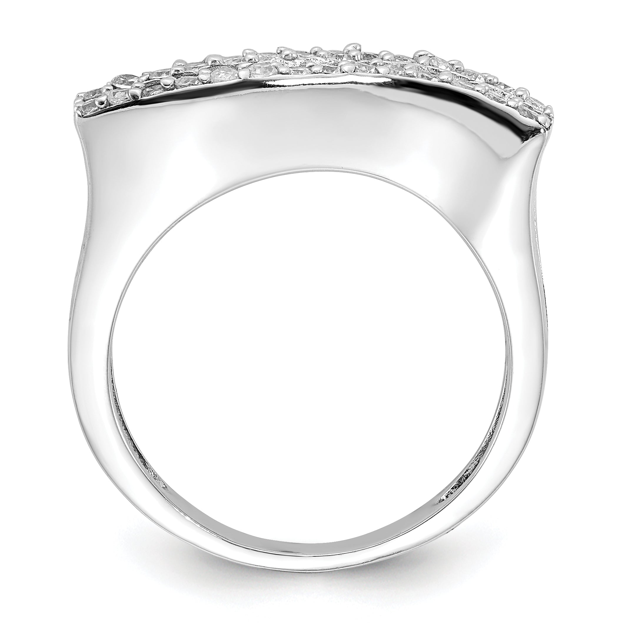 Sterling Silver Polished CZ Ring Secondary image