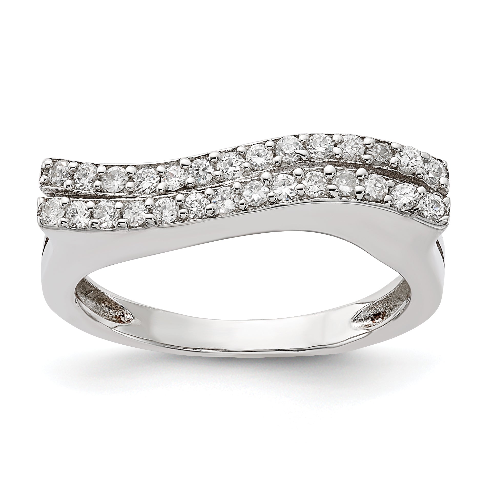 Sterling Silver Polished CZ Ring Main image