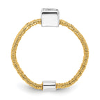 Sterling Silver w/ Gold-tone Vermeil Wire Wrapped CZ Ring
