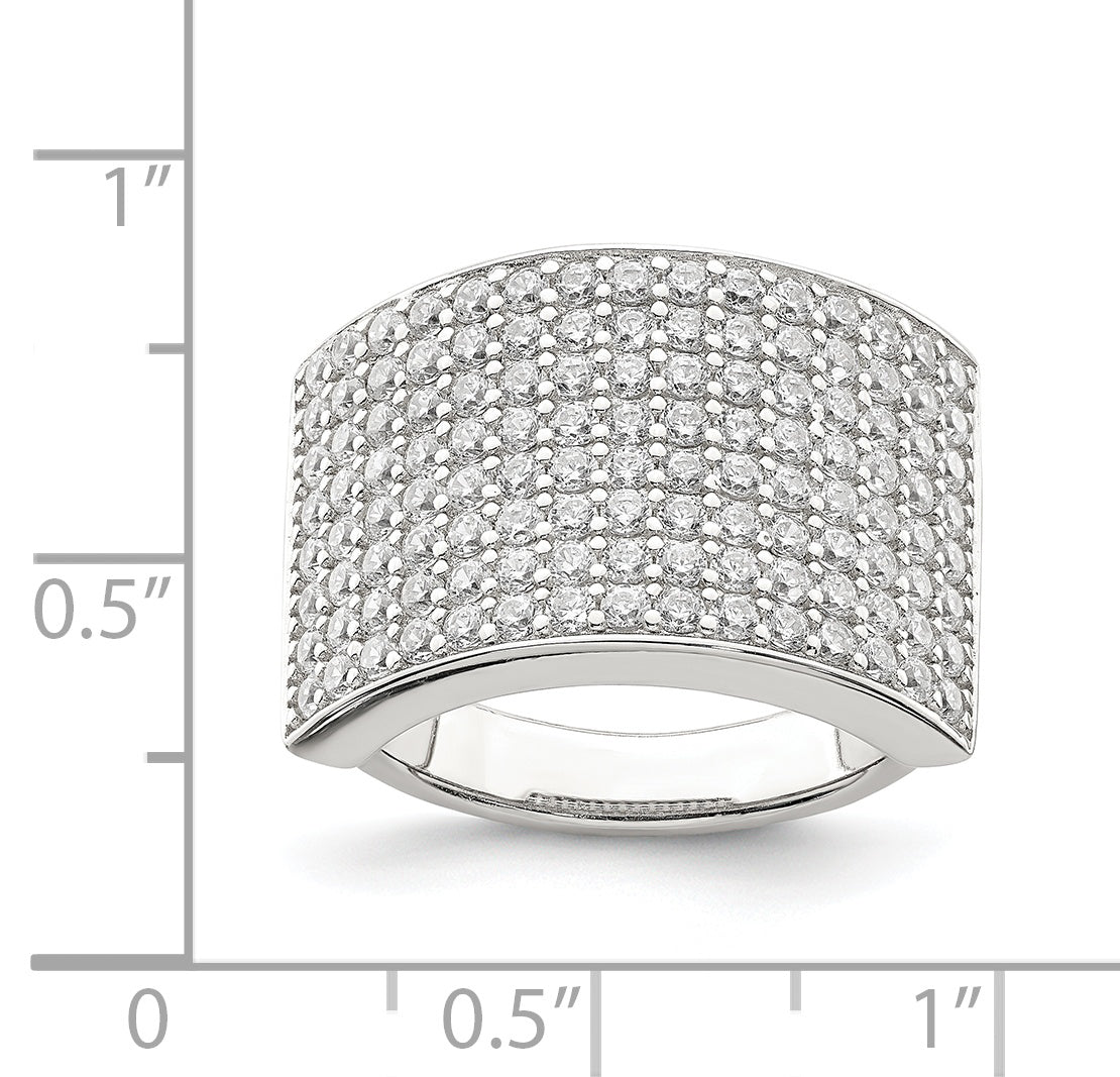 Sterling Silver Polished CZ Ring Secondary image