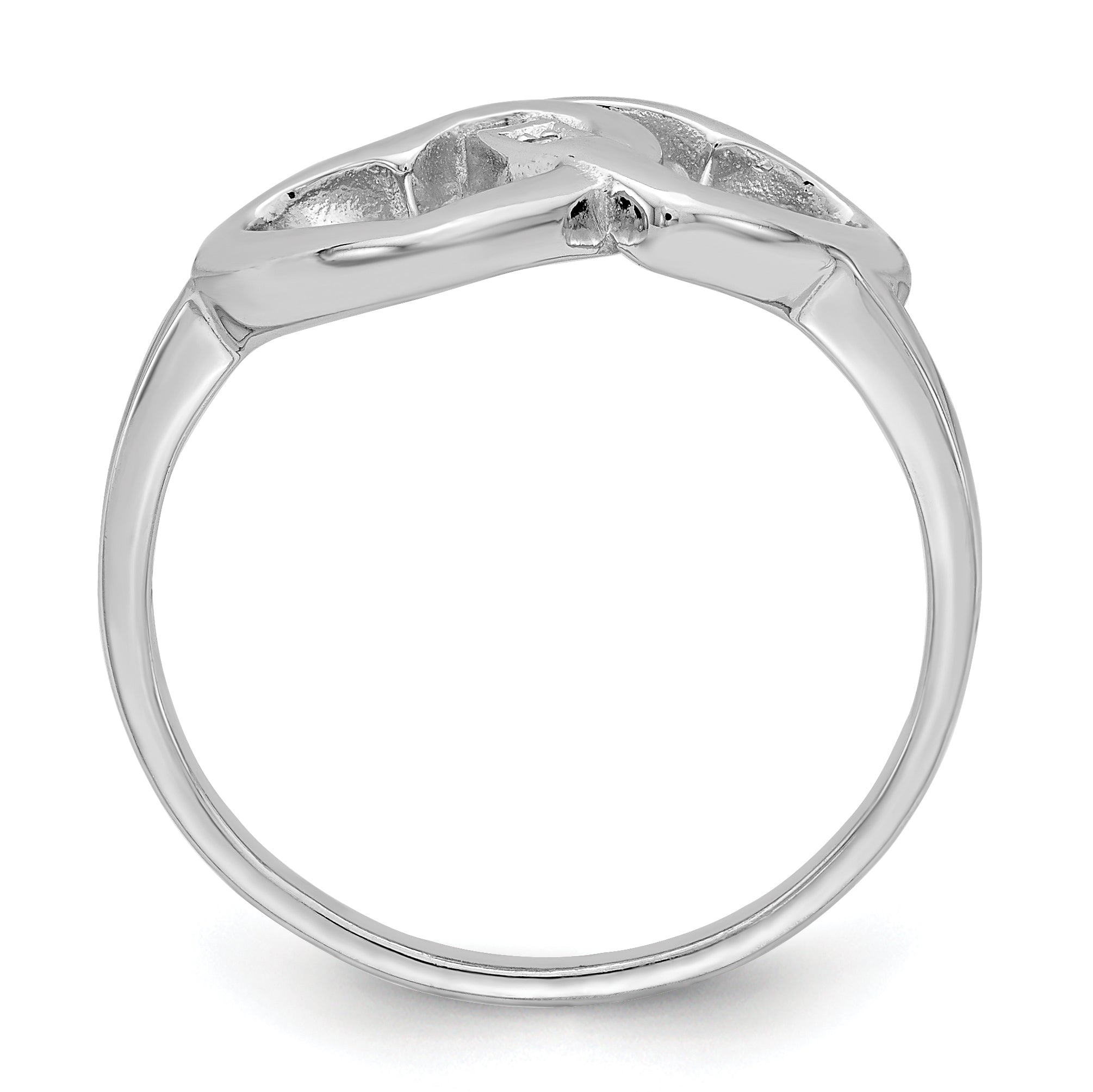 Diamond Accent Intertwined Heart Ring in Sterling Silver Secondary image