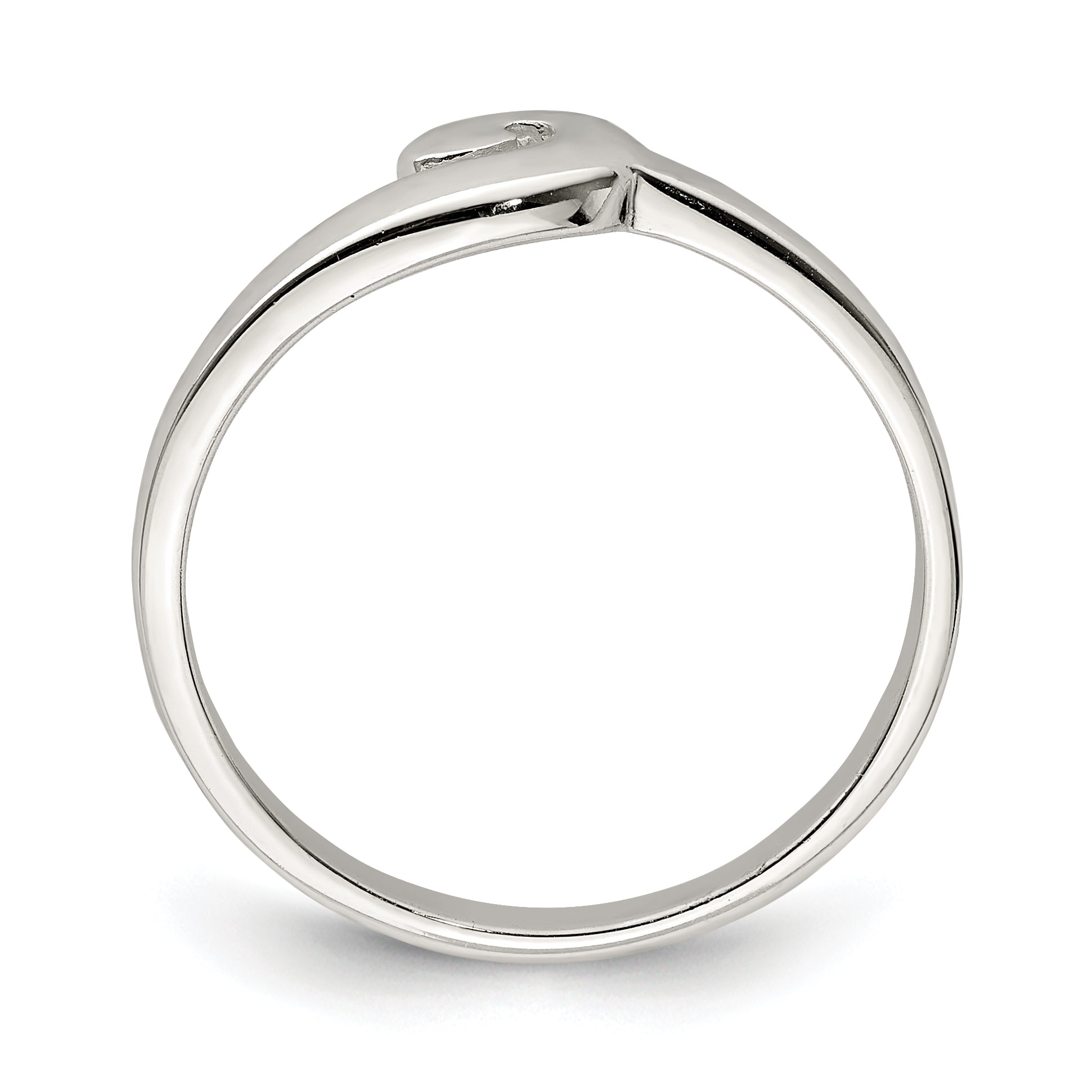 Sterling Silver Polished Swirl Ring Secondary image