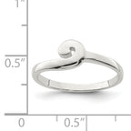 Sterling Silver Polished Swirl Ring