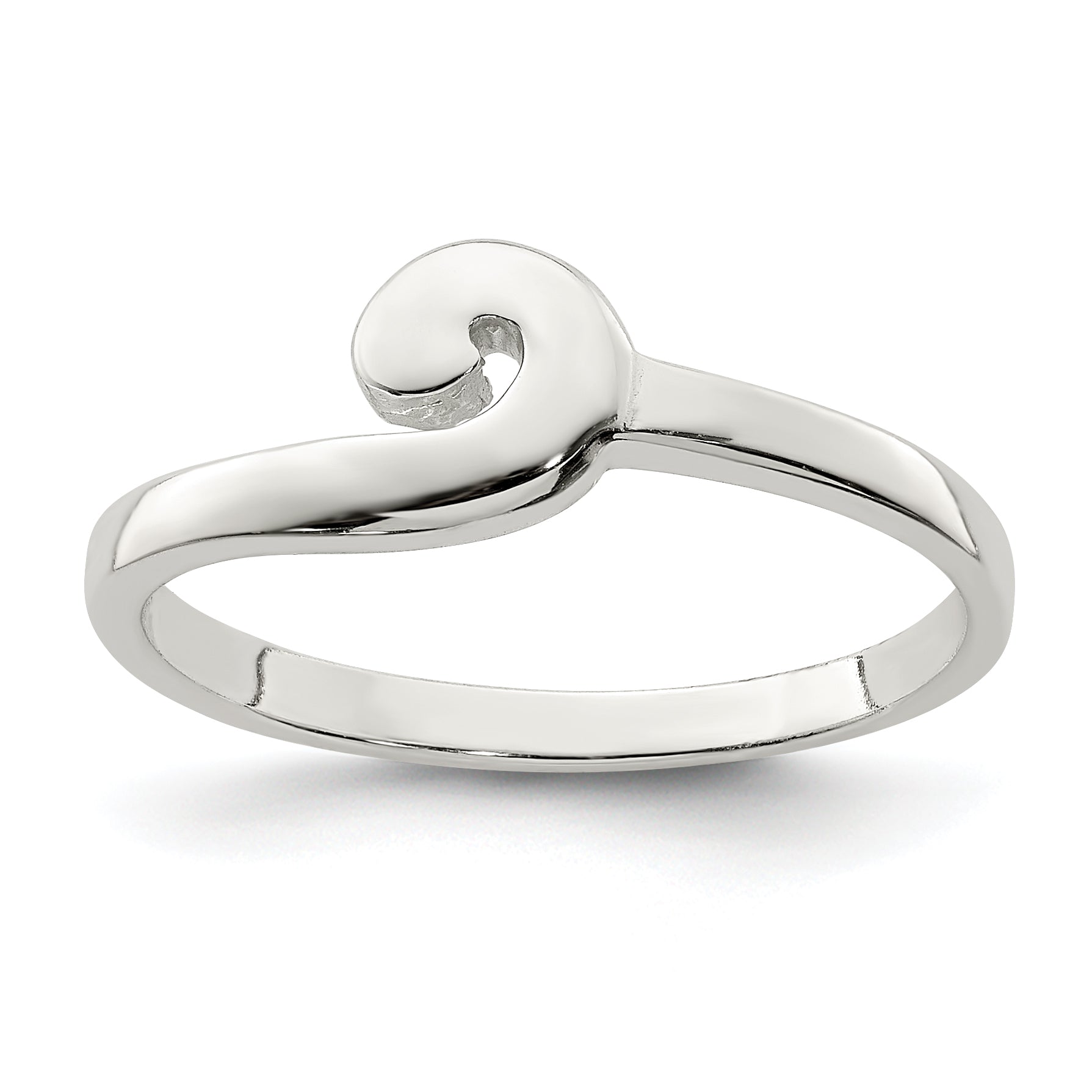 Sterling Silver Polished Swirl Ring Main image