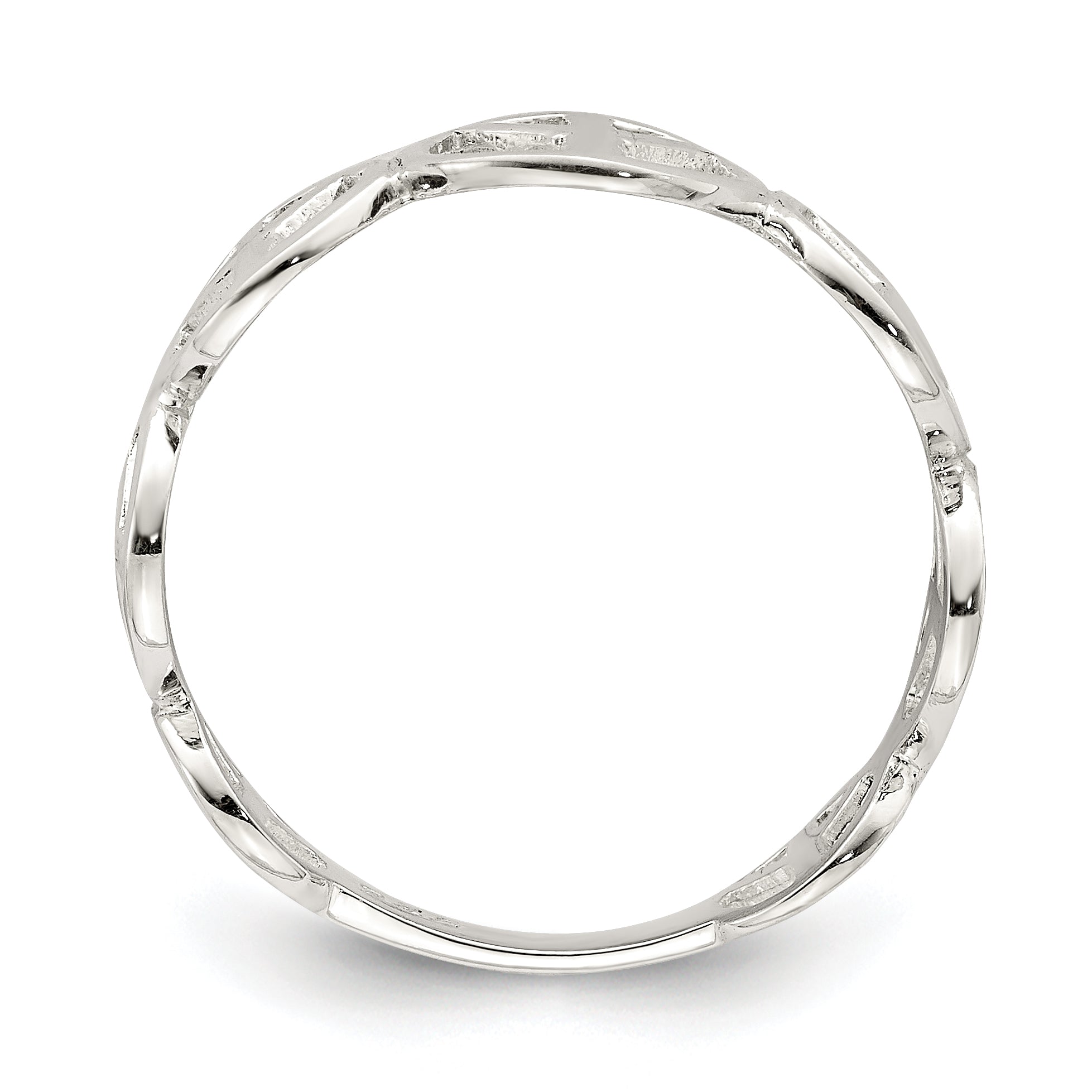Sterling Silver Polished Peace Ring Secondary image