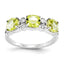 Sterling Silver Rhodium-plated Diamond & Lemon Quartz Ring