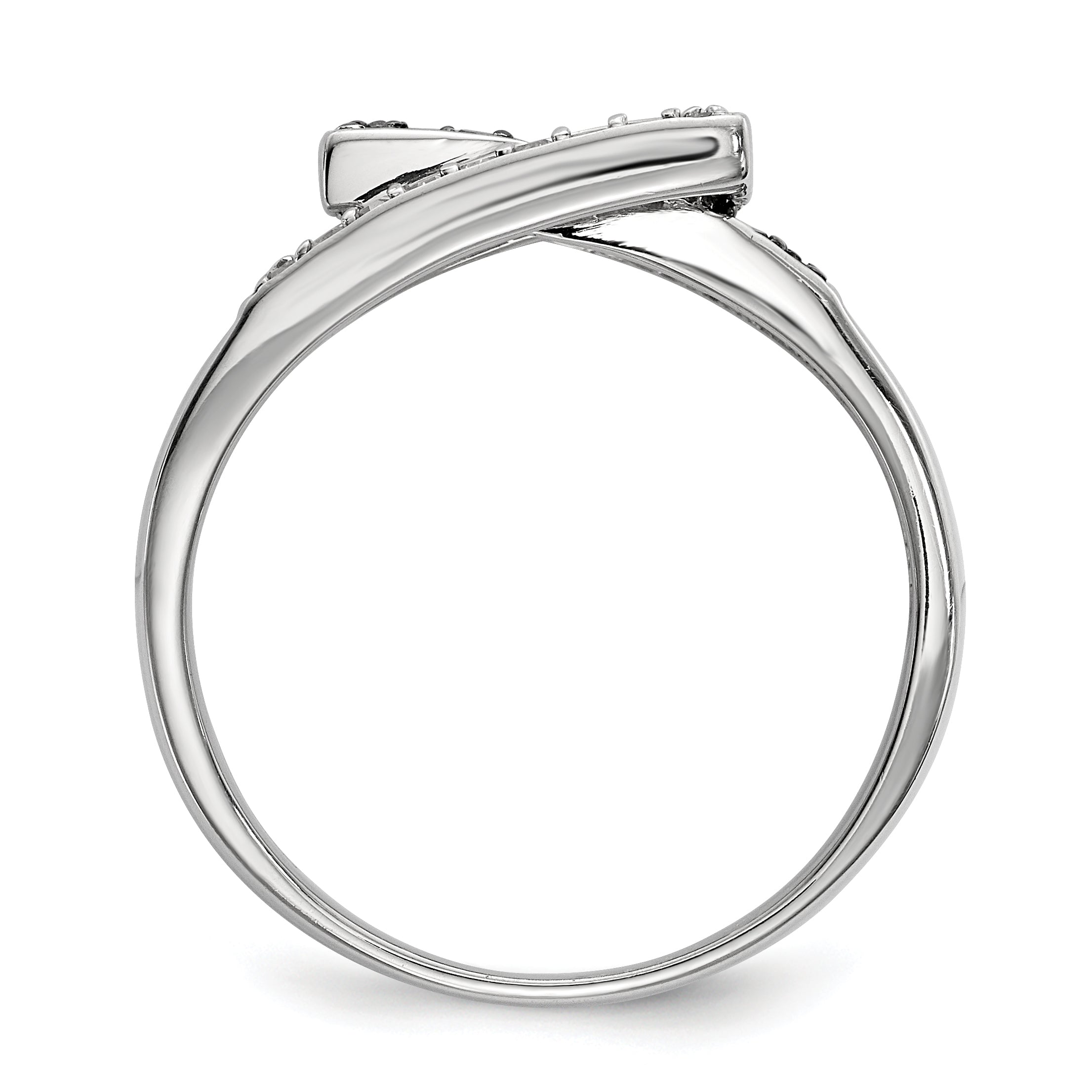 Sterling Silver Black & White Diamond Ring Secondary image