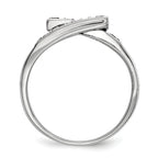 Sterling Silver Black & White Diamond Ring