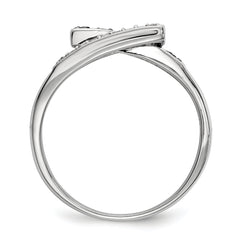 Sterling Silver Black & White Diamond Ring