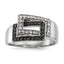 Sterling Silver Black & White Diamond Ring