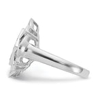 Sterling Silver Polished Black & White Diamond Ring