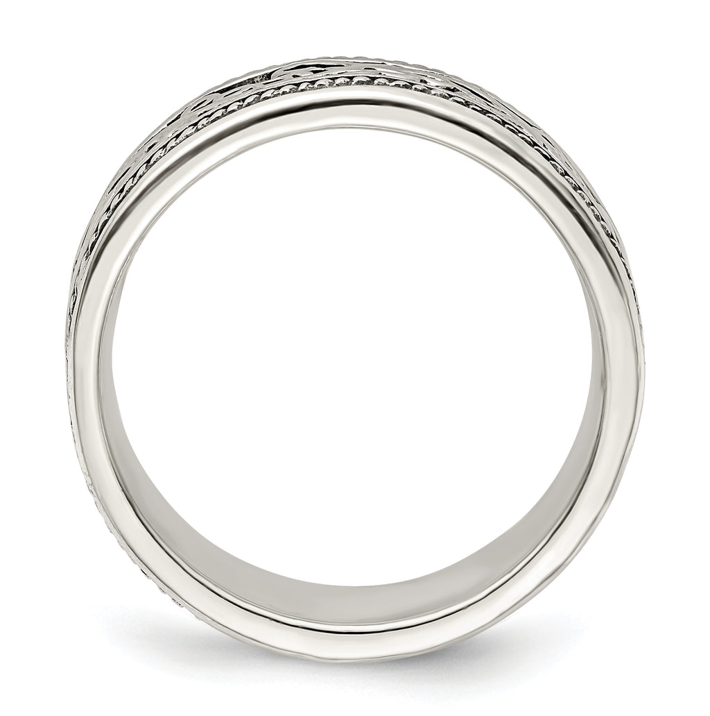 Sterling Silver Antiqued Band