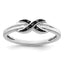 White Night Sterling Silver Rhodium-plated Black and White Diamond Ring