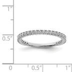 Sterling Shimmer Sterling Silver Rhodium-plated 32 Stone CZ Band