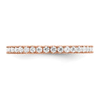 Sterling Shimmer Sterling Silver Rose-tone Flash Rose Gold-plated 32 Stone CZ Band