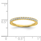 Sterling Shimmer Sterling Silver Gold-tone Flash Gold-plated 32 Stone CZ Band