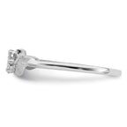 Sterling Silver Rhodium Plated Diamond Ring