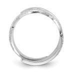 Sterling Silver Polished and Textured Swirl Ring