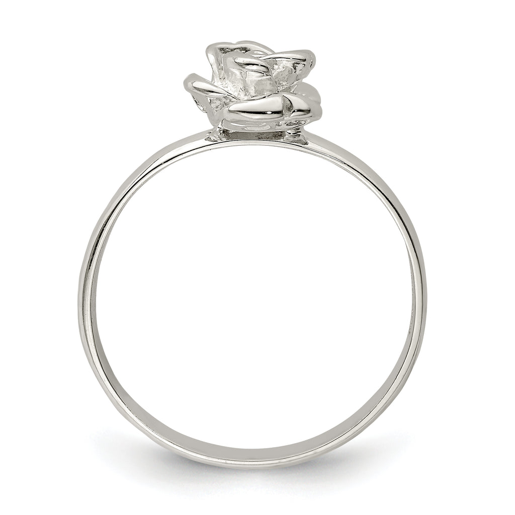 Sterling Silver 8mm Rose Ring