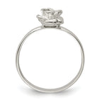 Sterling Silver 8mm Rose Ring