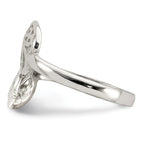 Sterling Silver Polished Filigree Ring
