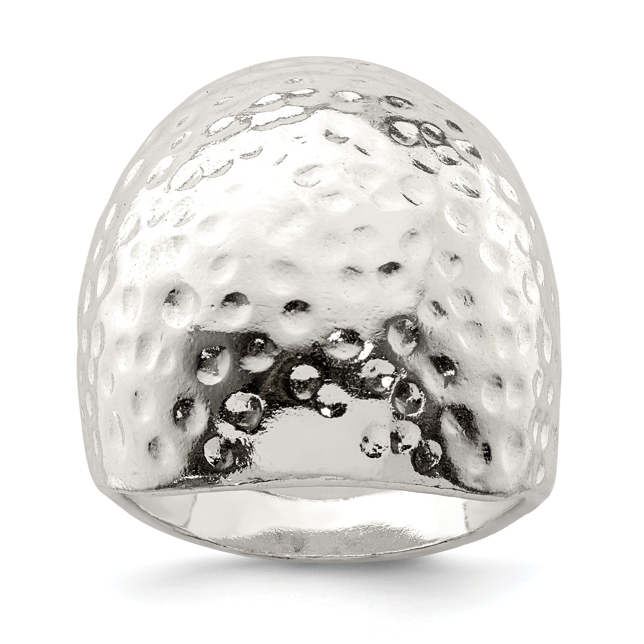 Sterling Silver Textured Dome Ring Main image