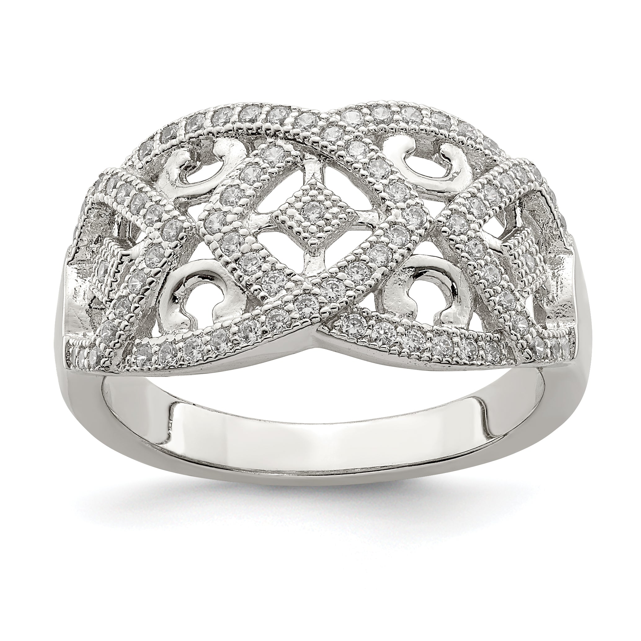 Sterling Silver Micro Pav? with Intricate Designs Ring Main image