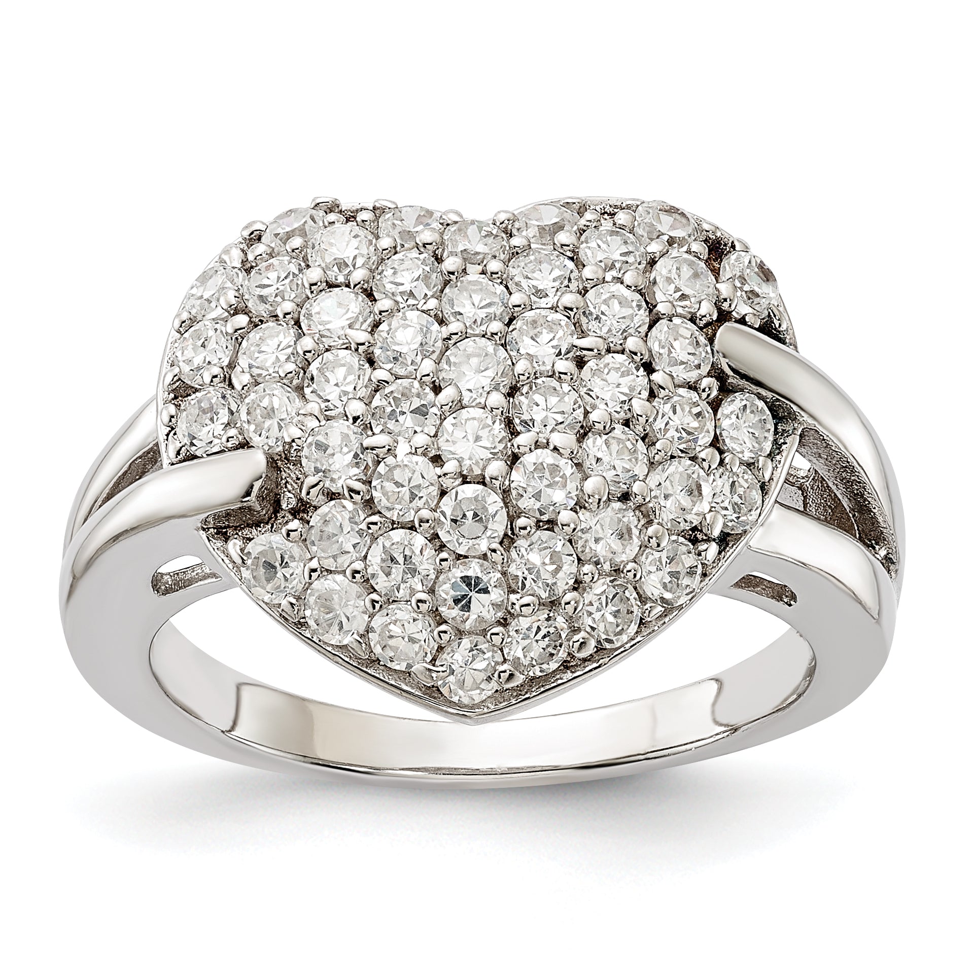 Sterling Silver CZ Heart Ring Main image