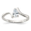 Sterling Silver Pear Shaped Cubic Zirconi Ring