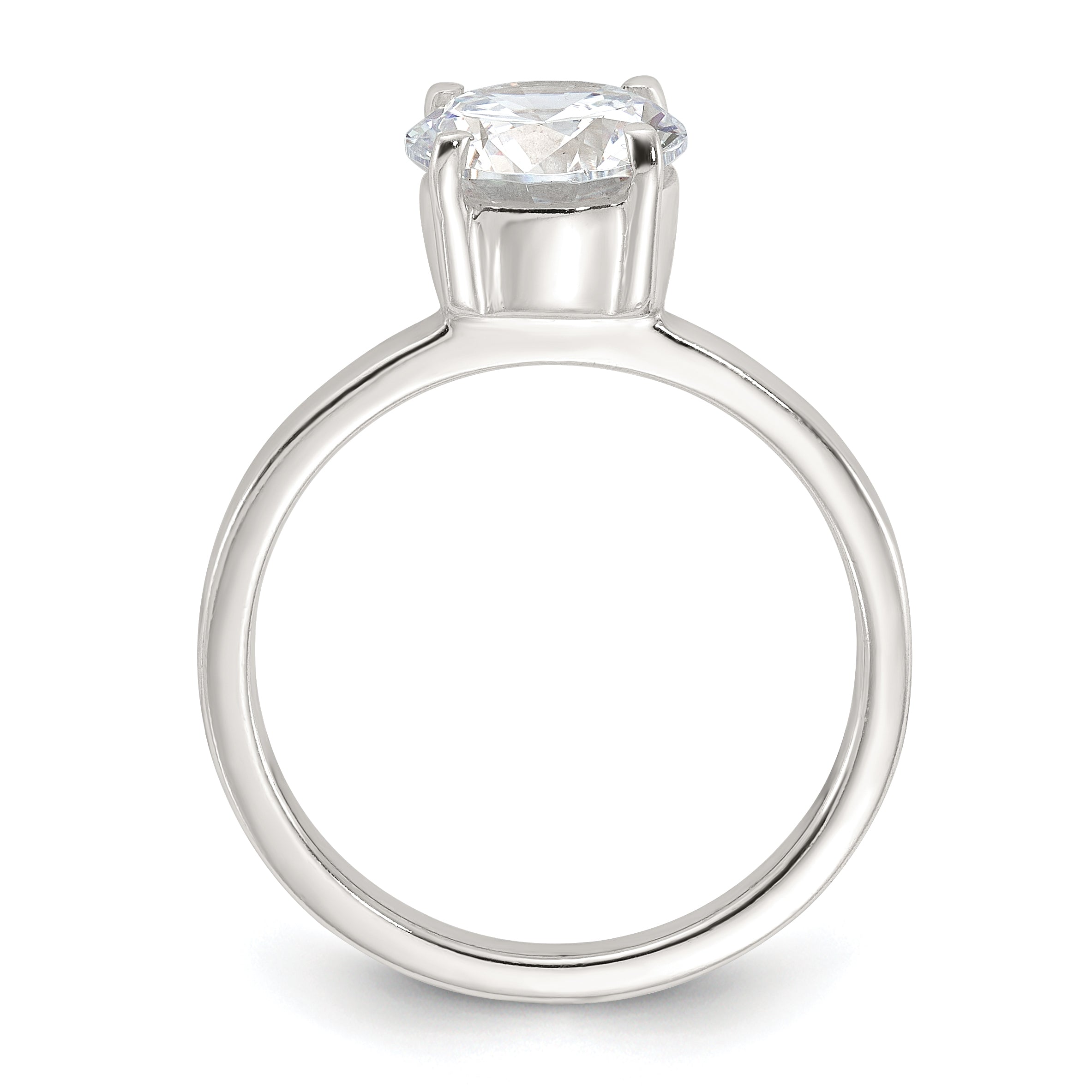 Sterling Silver Polished CZ Ring Secondary image