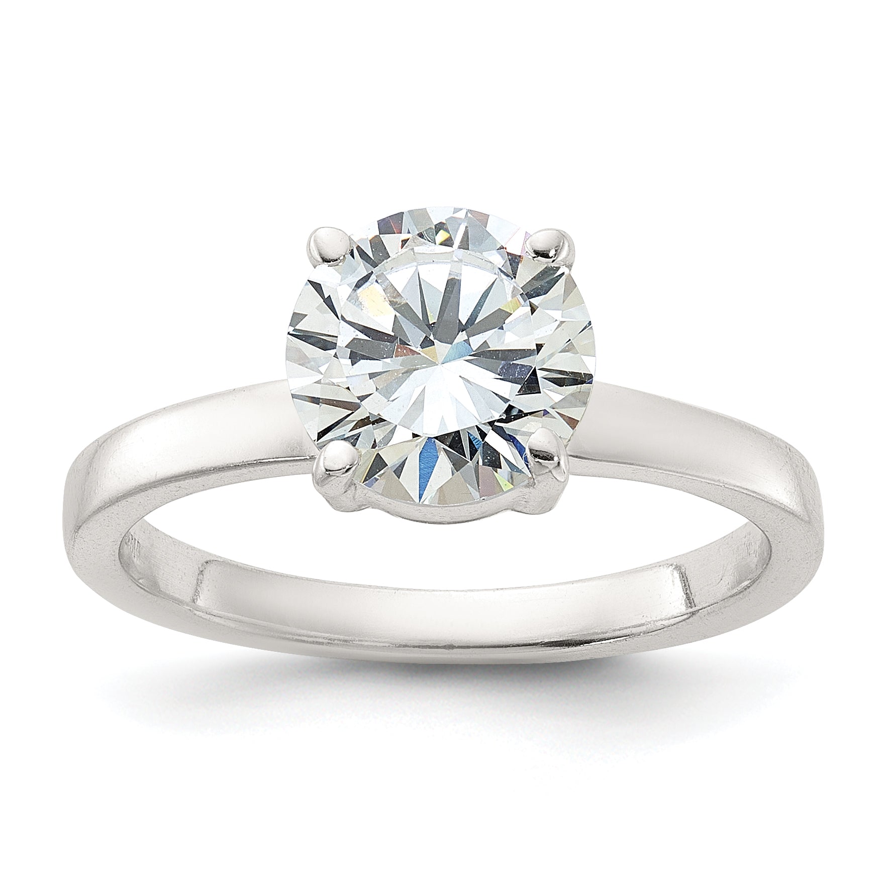 Sterling Silver Polished CZ Ring Main image