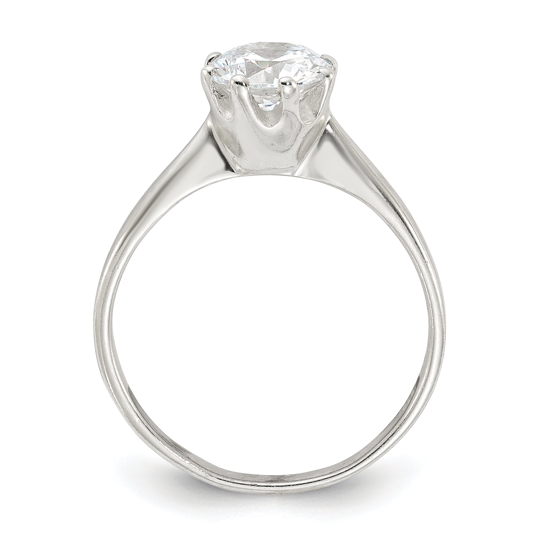 Sterling Silver Polished CZ Ring Secondary image