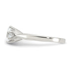 Sterling Silver Polished CZ Ring
